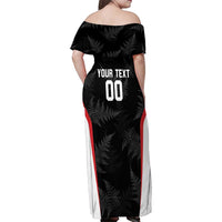Custom New Zealand Silver Fern Softball Family Matching Off Shoulder Maxi Dress and Hawaiian Shirt Go Aotearoa LT14 - Polynesian Pride