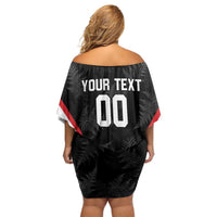Custom New Zealand Silver Fern Softball Family Matching Off Shoulder Short Dress and Hawaiian Shirt Go Aotearoa LT14 - Polynesian Pride