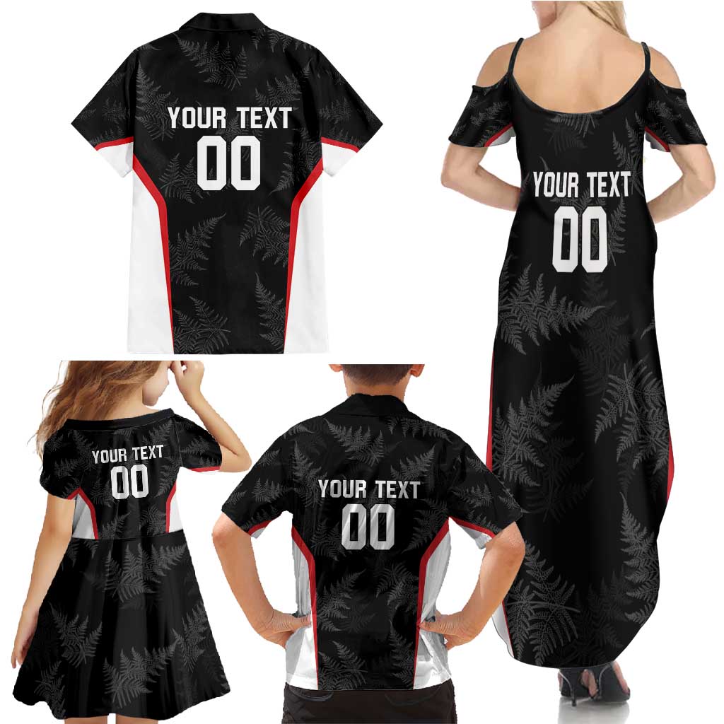 Custom New Zealand Silver Fern Softball Family Matching Summer Maxi Dress and Hawaiian Shirt Go Aotearoa LT14 - Polynesian Pride