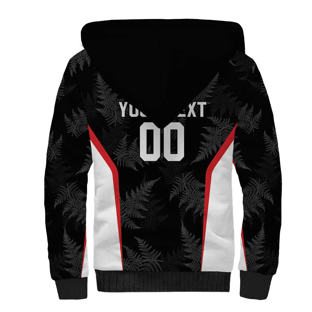 Custom New Zealand Silver Fern Softball Sherpa Hoodie Go Aotearoa LT14 - Polynesian Pride