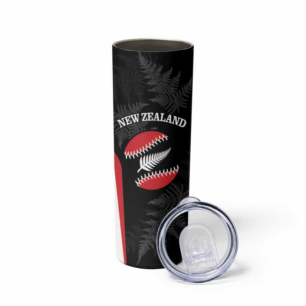 Personalised New Zealand Silver Fern Softball Skinny Tumbler Go Aotearoa LT14 - Polynesian Pride