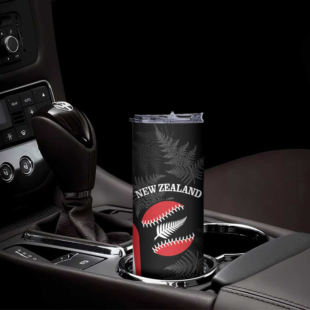 Personalised New Zealand Silver Fern Softball Skinny Tumbler Go Aotearoa LT14 - Polynesian Pride