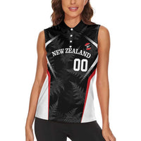 Custom New Zealand Silver Fern Softball Women Sleeveless Polo Shirt Go Aotearoa LT14 - Polynesian Pride
