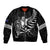 Custom Aotearoa Ice Hockey Bomber Jacket NZ Tiki Mascot - Maori Pattern