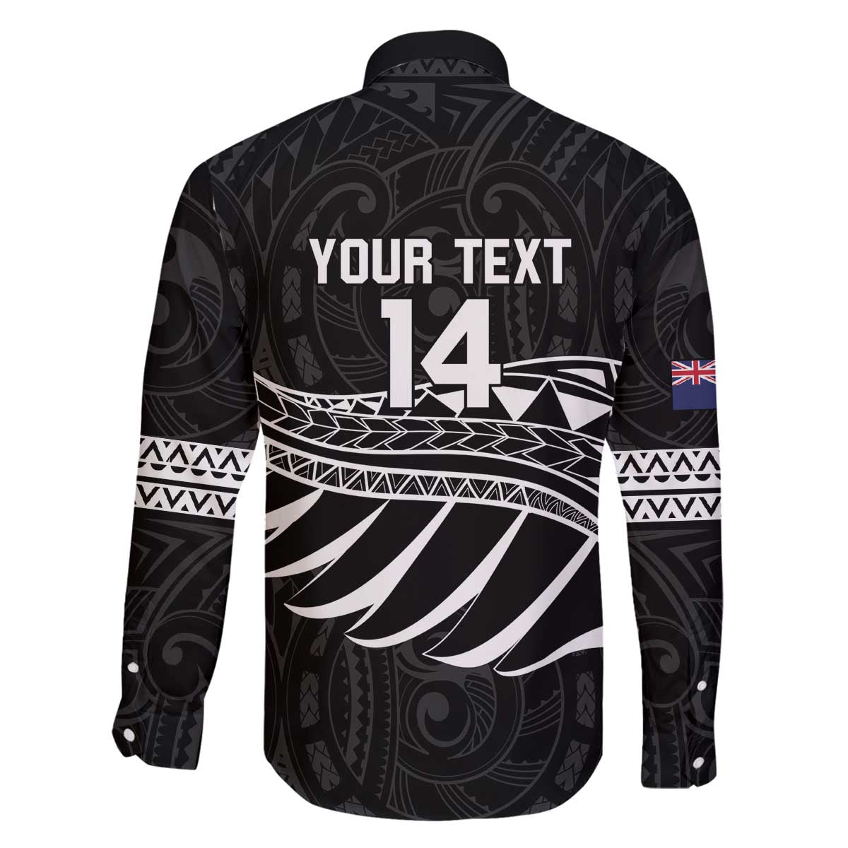 Custom Aotearoa Ice Hockey Family Matching Off The Shoulder Long Sleeve Dress and Hawaiian Shirt NZ Tiki Mascot - Maori Pattern LT14 - Polynesian Pride