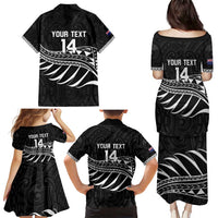 Custom Aotearoa Ice Hockey Family Matching Puletasi and Hawaiian Shirt NZ Tiki Mascot - Maori Pattern LT14 - Polynesian Pride