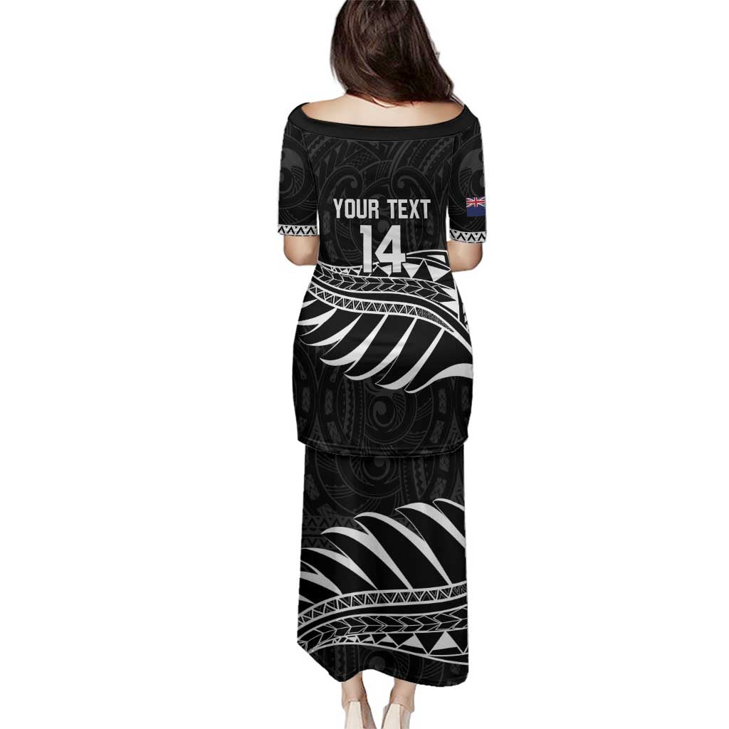 Custom Aotearoa Ice Hockey Family Matching Puletasi and Hawaiian Shirt NZ Tiki Mascot - Maori Pattern LT14 - Polynesian Pride