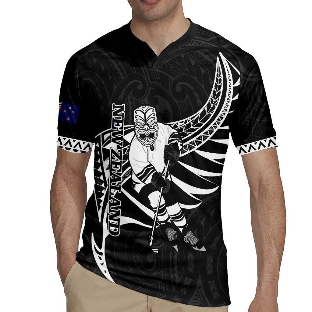 Custom Aotearoa Ice Hockey Rugby Jersey NZ Tiki Mascot - Maori Pattern LT14 - Polynesian Pride