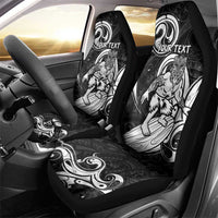 Personalised New Zealand Surfing Car Seat Cover Aotearoa Maori Tiki Haka LT14 - Polynesian Pride
