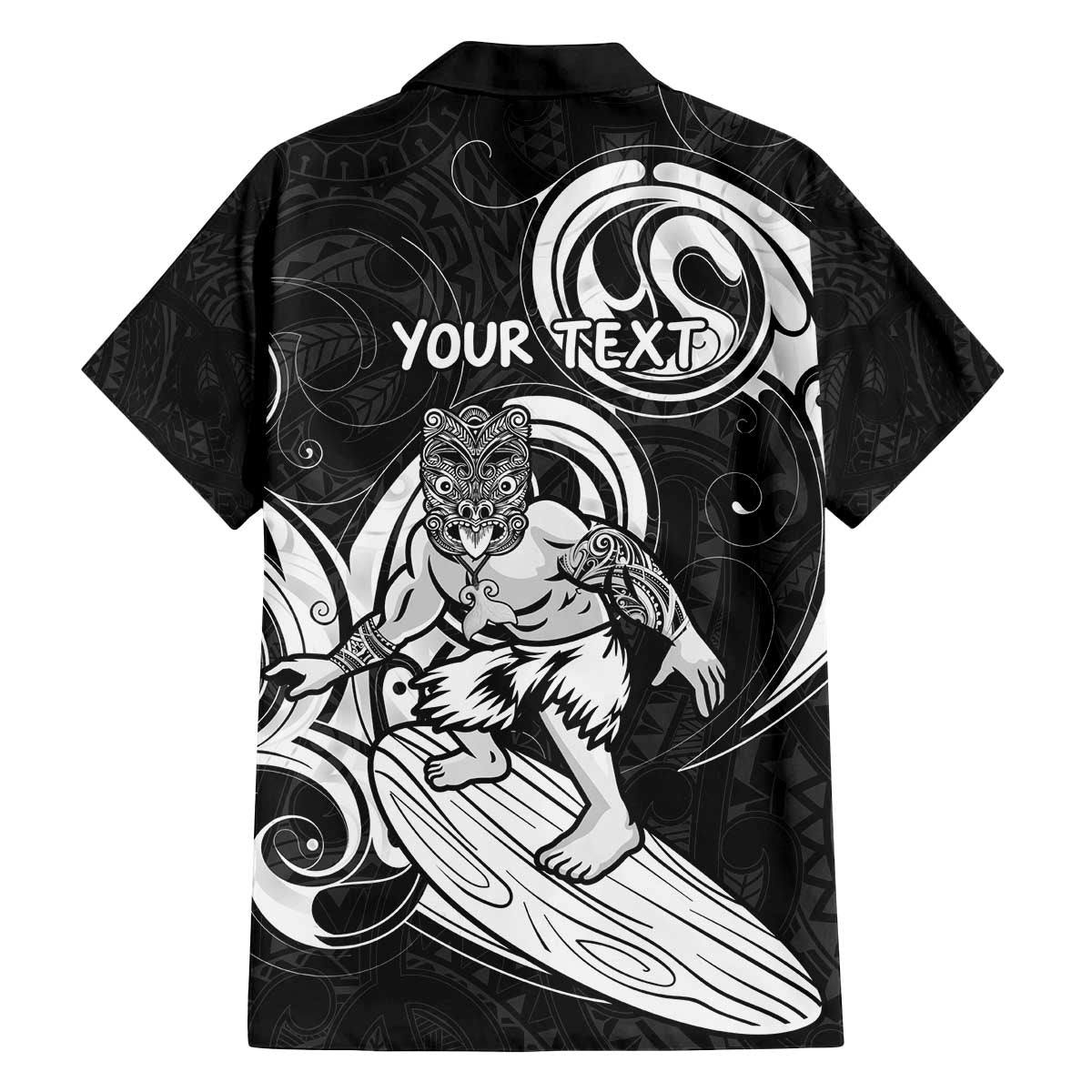 Personalised New Zealand Surfing Family Matching Off The Shoulder Long Sleeve Dress and Hawaiian Shirt Aotearoa Maori Tiki Haka LT14 - Polynesian Pride