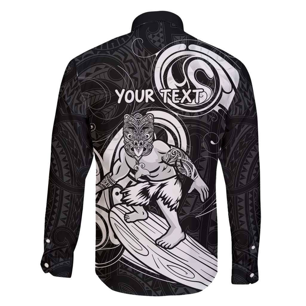 Personalised New Zealand Surfing Family Matching Puletasi and Hawaiian Shirt Aotearoa Maori Tiki Haka LT14 - Polynesian Pride
