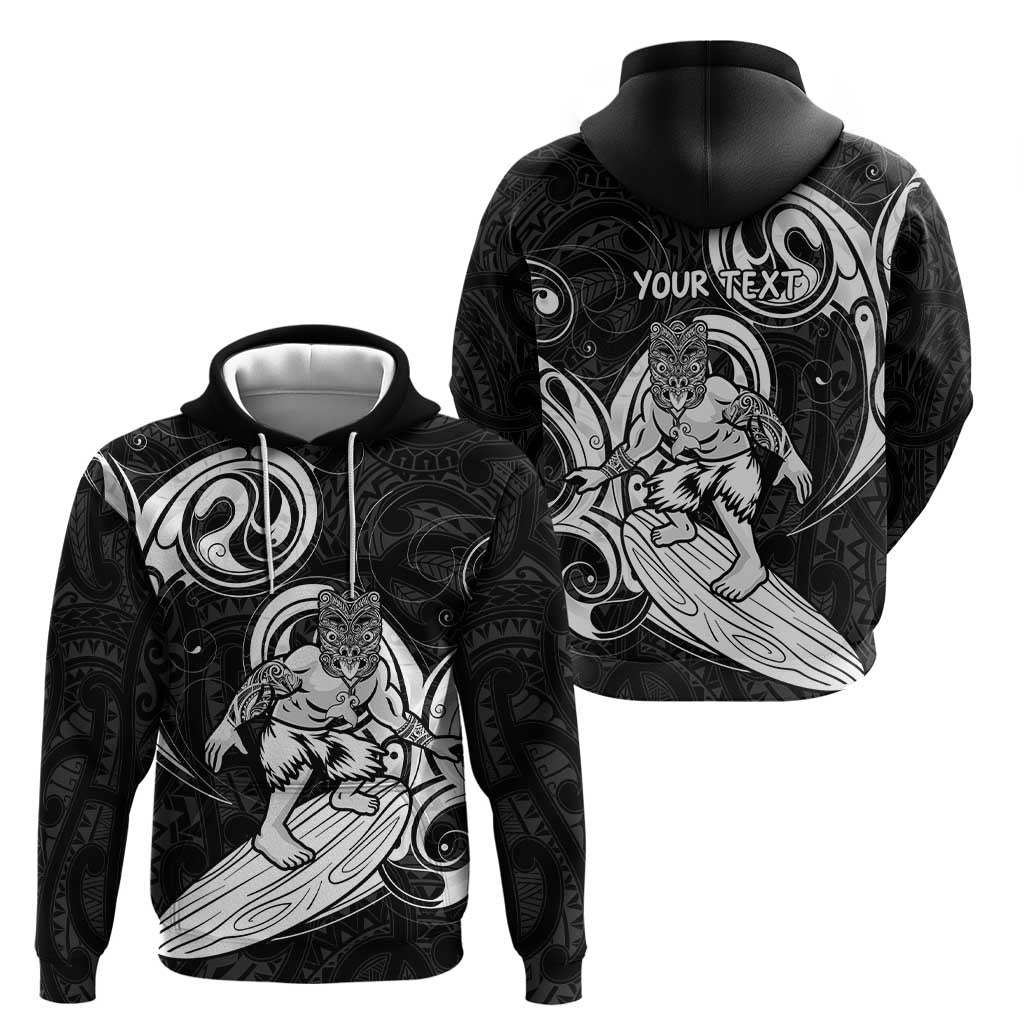 Personalised New Zealand Surfing Hoodie Aotearoa Maori Tiki Haka LT14 - Polynesian Pride