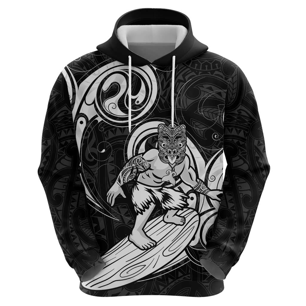 Personalised New Zealand Surfing Hoodie Aotearoa Maori Tiki Haka LT14 - Polynesian Pride