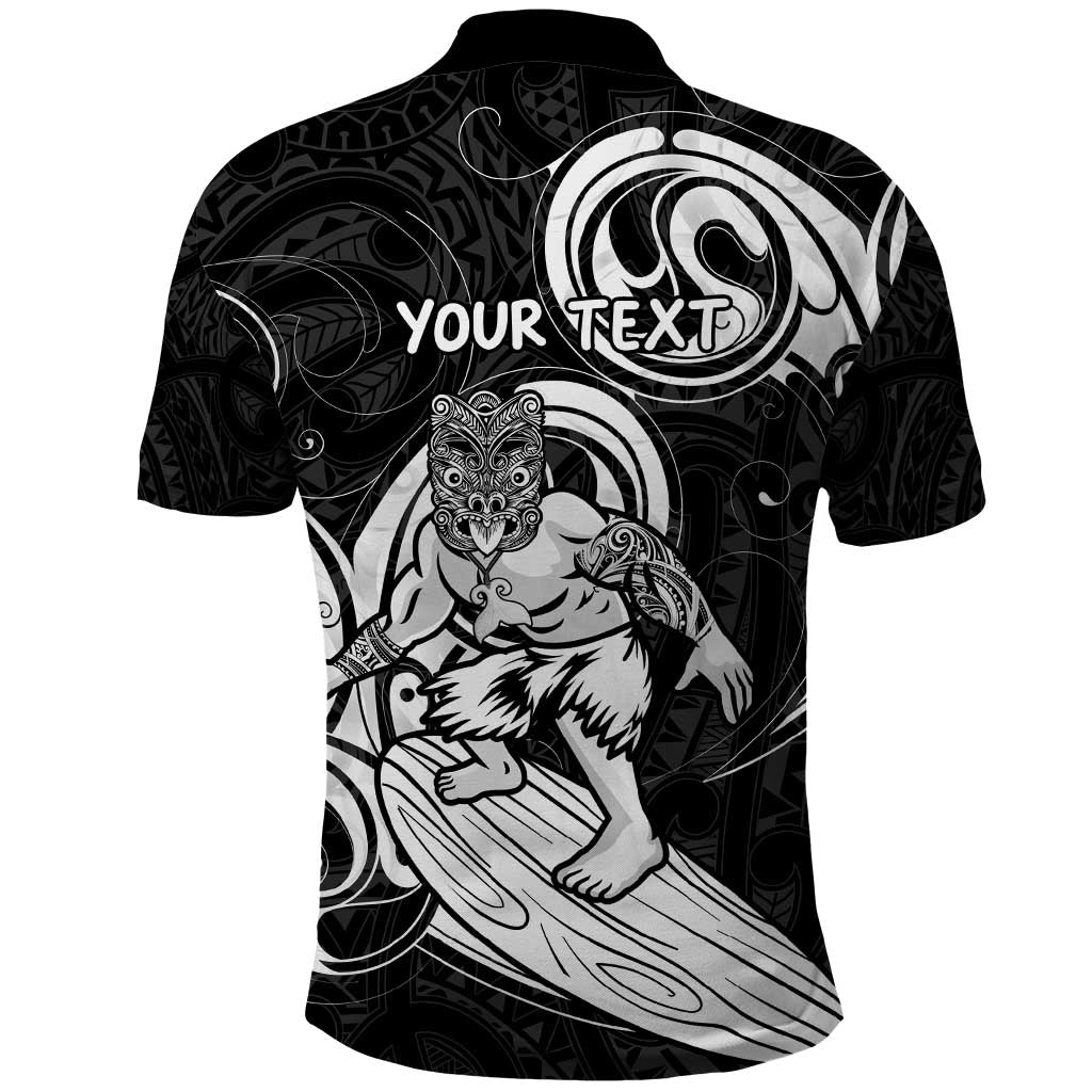 Personalised New Zealand Surfing Polo Shirt Aotearoa Maori Tiki Haka LT14 - Polynesian Pride
