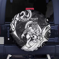 Personalised New Zealand Surfing Spare Tire Cover Aotearoa Maori Tiki Haka LT14 - Polynesian Pride