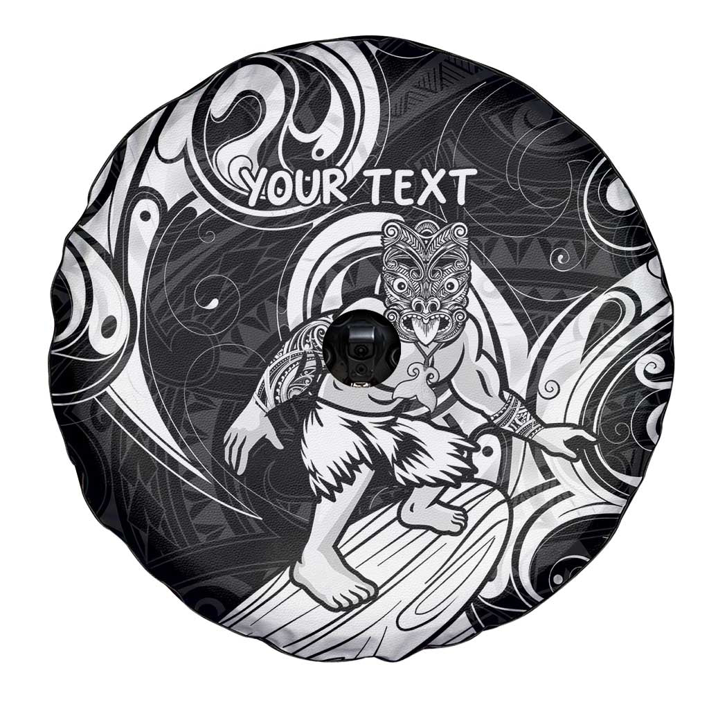 Personalised New Zealand Surfing Spare Tire Cover Aotearoa Maori Tiki Haka LT14 - Polynesian Pride