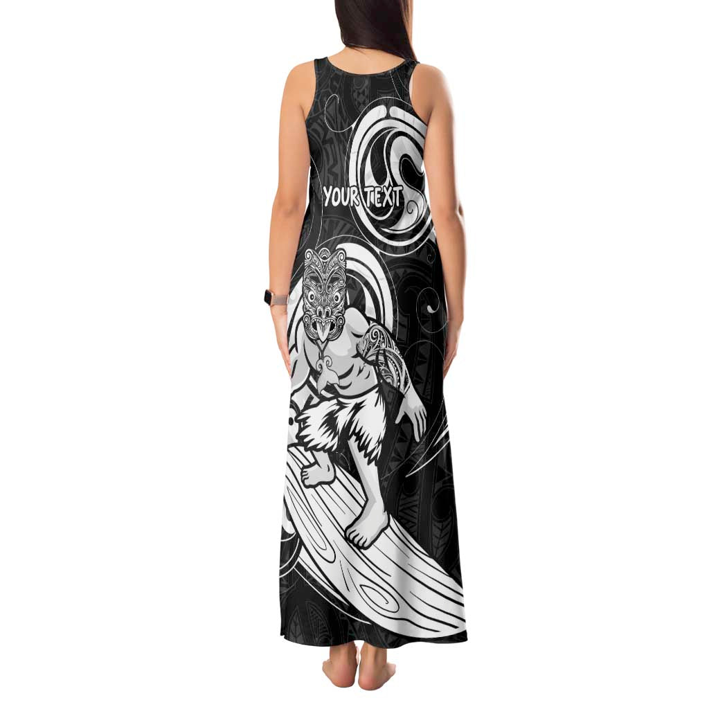 Personalised New Zealand Surfing Tank Maxi Dress Aotearoa Maori Tiki Haka LT14 - Polynesian Pride