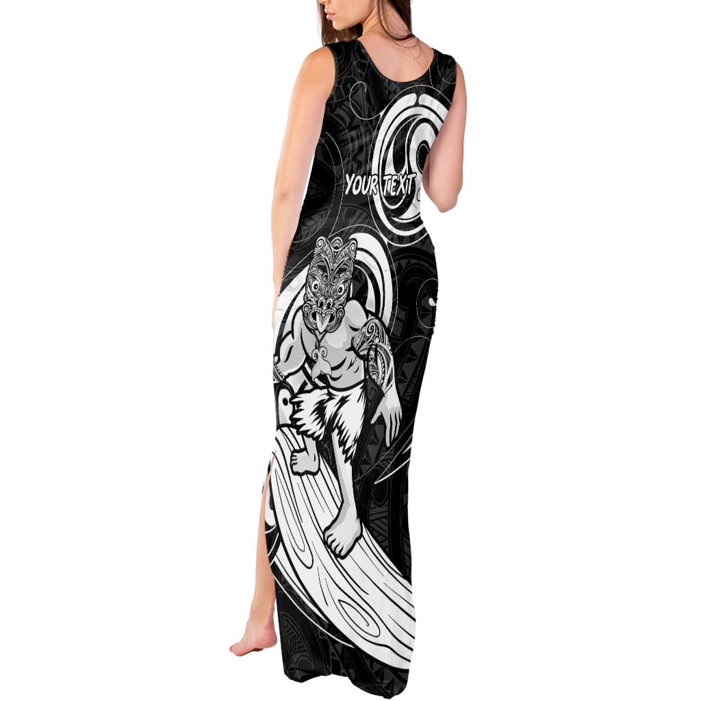 Personalised New Zealand Surfing Tank Maxi Dress Aotearoa Maori Tiki Haka LT14 - Polynesian Pride