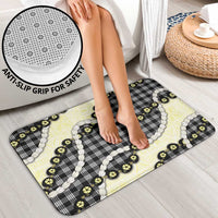 Black Palaka Hawaii Bathroom Set Kukui Nut Pikake Lei Hawaiian Tapa Pattern LT14 - Polynesian Pride