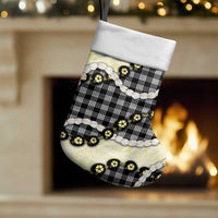 Black Palaka Hawaii Christmas Stocking Kukui Nut Pikake Lei Hawaiian Tapa Pattern LT14 Set of 2 Black - Polynesian Pride