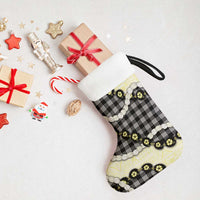 Black Palaka Hawaii Christmas Stocking Kukui Nut Pikake Lei Hawaiian Tapa Pattern LT14 - Polynesian Pride
