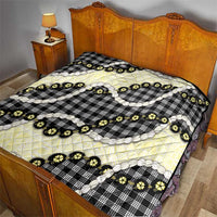 Black Palaka Hawaii Quilt Kukui Nut Pikake Lei Hawaiian Tapa Pattern LT14 - Polynesian Pride