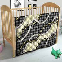 Black Palaka Hawaii Quilt Kukui Nut Pikake Lei Hawaiian Tapa Pattern LT14 - Polynesian Pride