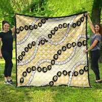 Yellow Palaka Hawaii Quilt Kukui Nut Pikake Lei Hawaiian Tapa Pattern LT14 - Polynesian Pride