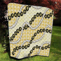 Yellow Palaka Hawaii Quilt Kukui Nut Pikake Lei Hawaiian Tapa Pattern LT14 - Polynesian Pride