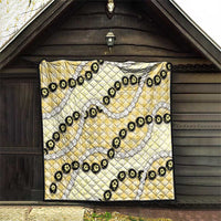 Yellow Palaka Hawaii Quilt Kukui Nut Pikake Lei Hawaiian Tapa Pattern LT14 - Polynesian Pride