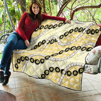 Yellow Palaka Hawaii Quilt Kukui Nut Pikake Lei Hawaiian Tapa Pattern LT14 - Polynesian Pride