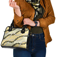 Yellow Palaka Hawaii Shoulder Handbag Kukui Nut Pikake Lei Hawaiian Tapa Pattern LT14 - Polynesian Pride
