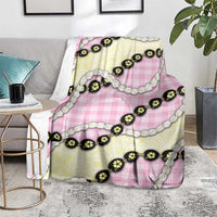 Pink Palaka Hawaii Blanket Kukui Nut Pikake Lei Hawaiian Tapa Pattern LT14 - Polynesian Pride