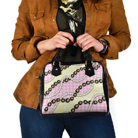 Pink Palaka Hawaii Shoulder Handbag Kukui Nut Pikake Lei Hawaiian Tapa Pattern LT14 - Polynesian Pride