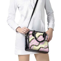 Pink Palaka Hawaii Shoulder Handbag Kukui Nut Pikake Lei Hawaiian Tapa Pattern LT14 - Polynesian Pride