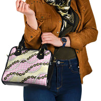 Pink Palaka Hawaii Shoulder Handbag Kukui Nut Pikake Lei Hawaiian Tapa Pattern LT14 - Polynesian Pride