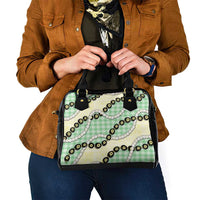 Green Palaka Hawaii Shoulder Handbag Kukui Nut Pikake Lei Hawaiian Tapa Pattern LT14 - Polynesian Pride