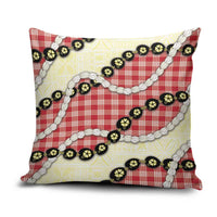 Red Palaka Hawaii Pillow Cover Kukui Nut Pikake Lei Hawaiian Tapa Pattern LT14 Red - Polynesian Pride