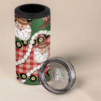 Cowboy Hawaii Mele Kalikimaka 4 in 1 Can Cooler Tumbler Paniolo Kukui Nut Pikake Lei Red Version LT14 - Polynesian Pride