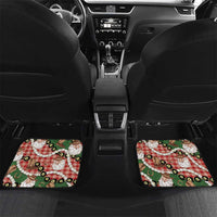 Cowboy Hawaii Mele Kalikimaka Car Mats Paniolo Kukui Nut Pikake Lei Red Version LT14 Set 2pcs - Back Red - Polynesian Pride