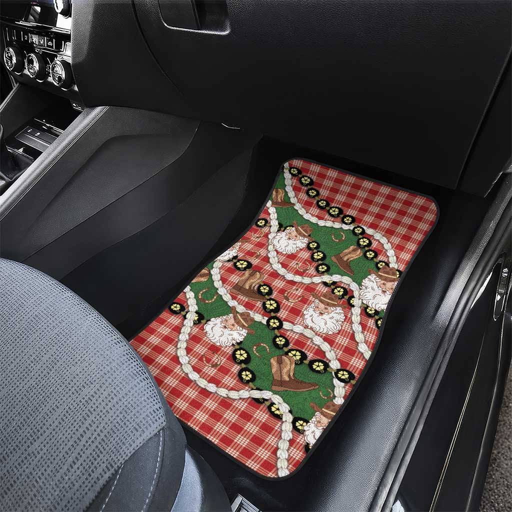 Cowboy Hawaii Mele Kalikimaka Car Mats Paniolo Kukui Nut Pikake Lei Red Version LT14 - Polynesian Pride