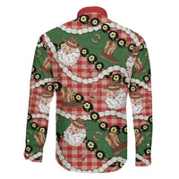 Cowboy Hawaii Mele Kalikimaka Family Matching Summer Maxi Dress and Hawaiian Shirt Paniolo Kukui Nut Pikake Lei Red Version LT14 - Polynesian Pride