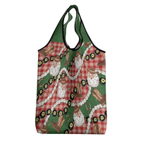 Cowboy Hawaii Mele Kalikimaka Grocery Bag Paniolo Kukui Nut Pikake Lei Red Version LT14 - Polynesian Pride