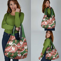 Cowboy Hawaii Mele Kalikimaka Grocery Bag Paniolo Kukui Nut Pikake Lei Red Version LT14 - Polynesian Pride