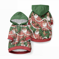 Cowboy Hawaii Mele Kalikimaka Pet Hoodie Paniolo Kukui Nut Pikake Lei Red Version