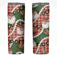 Cowboy Hawaii Mele Kalikimaka Skinny Tumbler Paniolo Kukui Nut Pikake Lei Red Version LT14 Red - Polynesian Pride