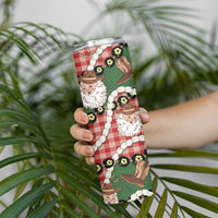 Cowboy Hawaii Mele Kalikimaka Skinny Tumbler Paniolo Kukui Nut Pikake Lei Red Version LT14 - Polynesian Pride