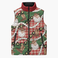 Cowboy Hawaii Mele Kalikimaka Sleeveless Puffer Jacket Paniolo Kukui Nut Pikake Lei Red Version LT14 Unisex Red - Polynesian Pride