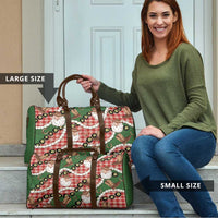 Cowboy Hawaii Mele Kalikimaka Travel Bag Paniolo Kukui Nut Pikake Lei Red Version - Polynesian Pride