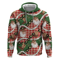 Cowboy Hawaii Mele Kalikimaka Zip Hoodie Paniolo Kukui Nut Pikake Lei Red Version - Polynesian Pride